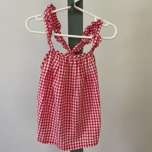 Harper Canyon red gingham top girls size 4t GUC perfect for 4th of July! 🇺🇸